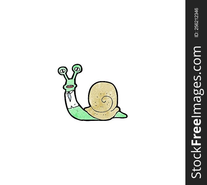 Cartoon Sensible Business Snail