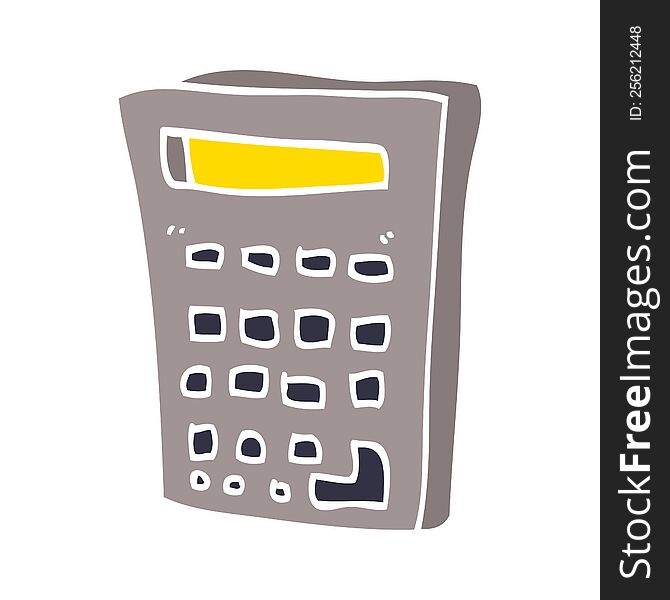 Cartoon Doodle Electronic Calculator