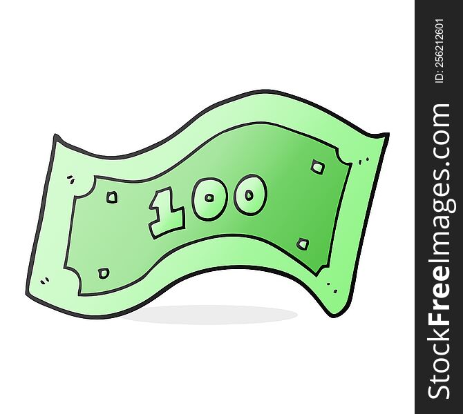 cartoon 100 dollar bill