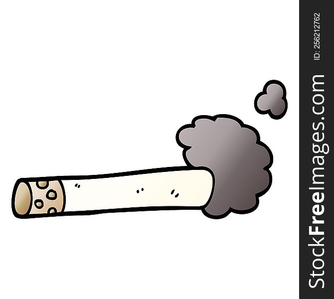 Vector Gradient Illustration Cartoon Cigarette