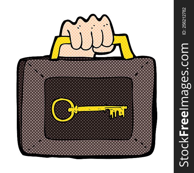 cartoon locked security case. cartoon locked security case