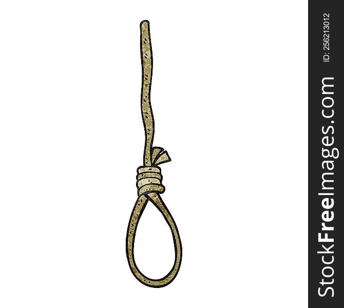 freehand textured cartoon hangman\'s noose. freehand textured cartoon hangman\'s noose