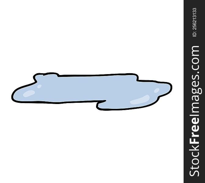 cartoon water puddle