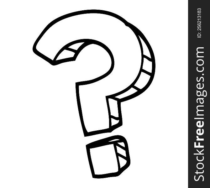 Black And White Cartoon Question Mark