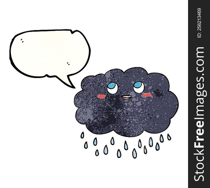 Texture Speech Bubble Cartoon Raincloud