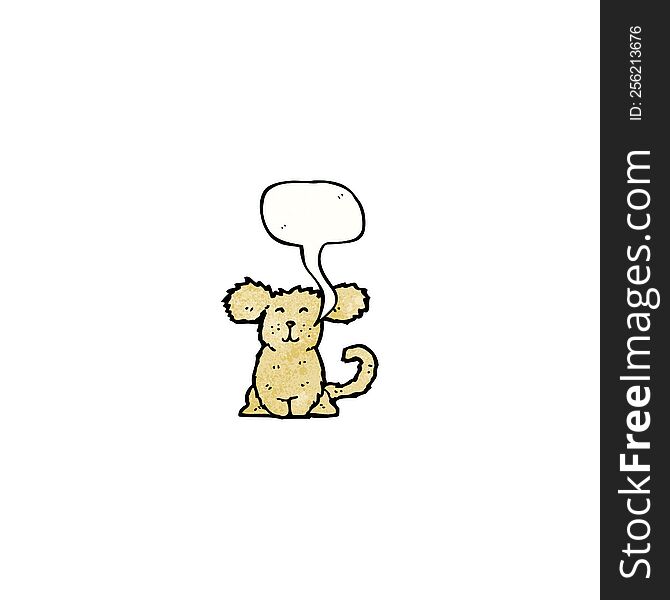 Dog With Speech Bubble Cartoon
