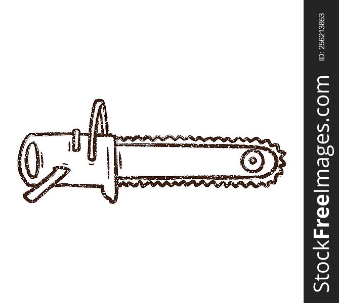 Chainsaw Charcoal Drawing