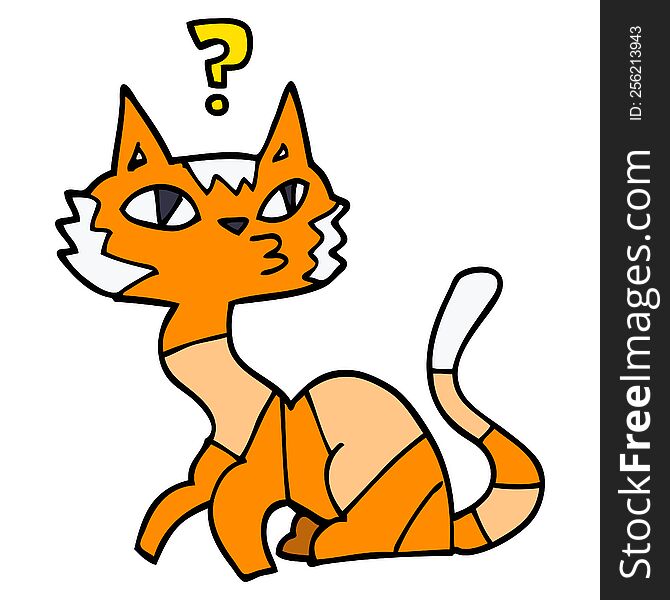 Cartoon Doodle Cat
