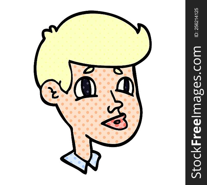 Cartoon Doodle Of A Boy Face