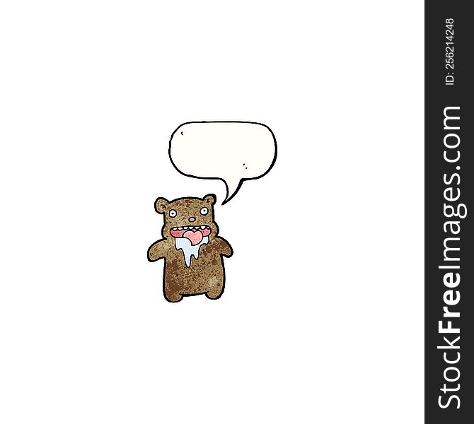 Cartoon Drooling Bear