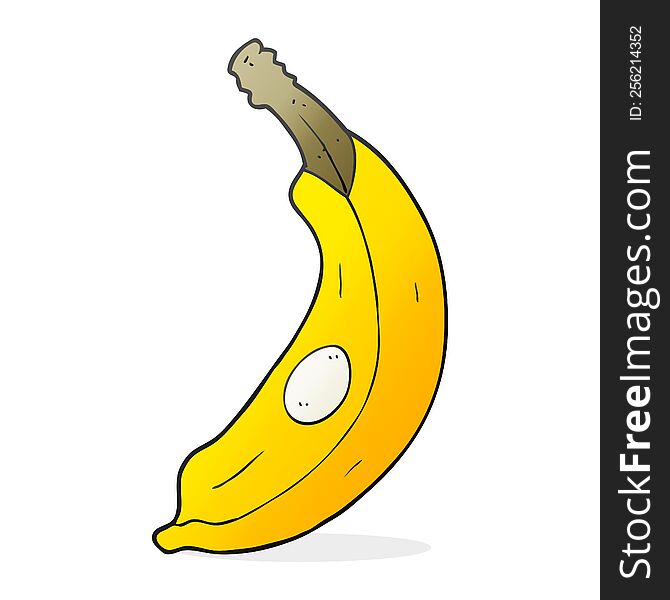freehand drawn cartoon banana