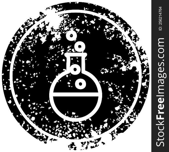 science experiment distressed icon symbol