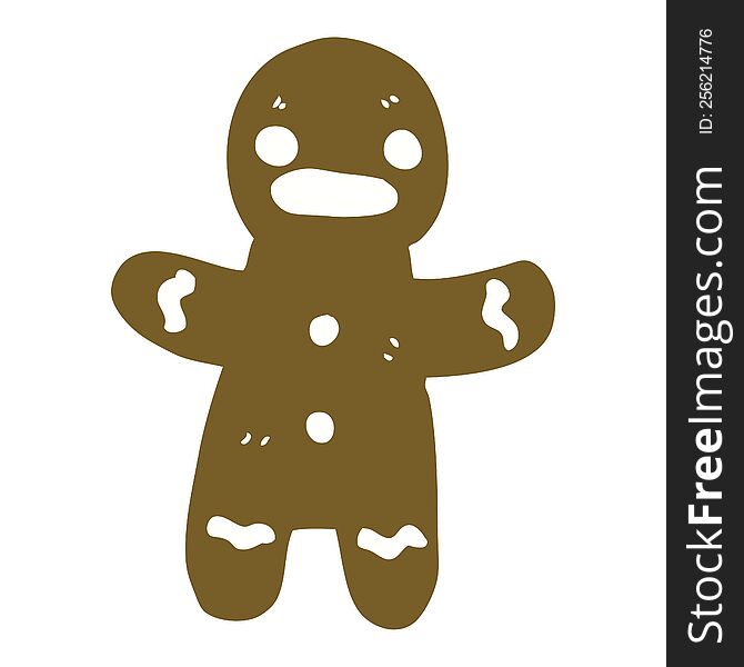 Cartoon Doodle Gingerbread Man