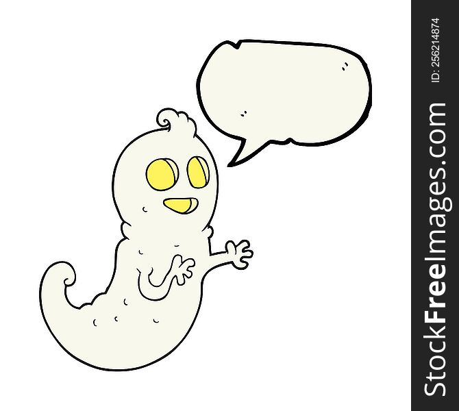 Speech Bubble Cartoon Ghost
