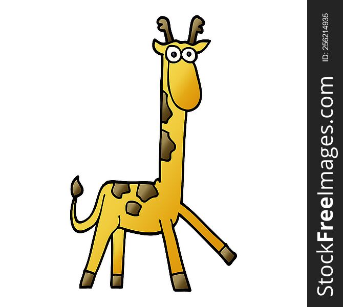 Cartoon Doodle Funny Giraffe