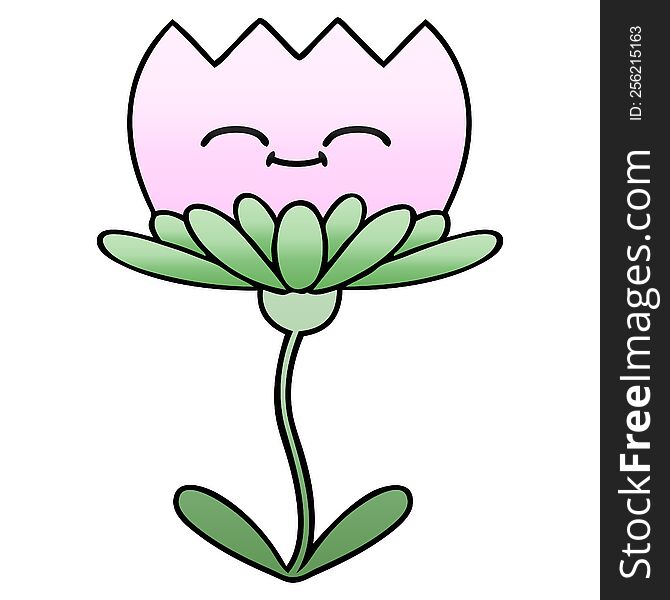 gradient shaded cartoon of a flower