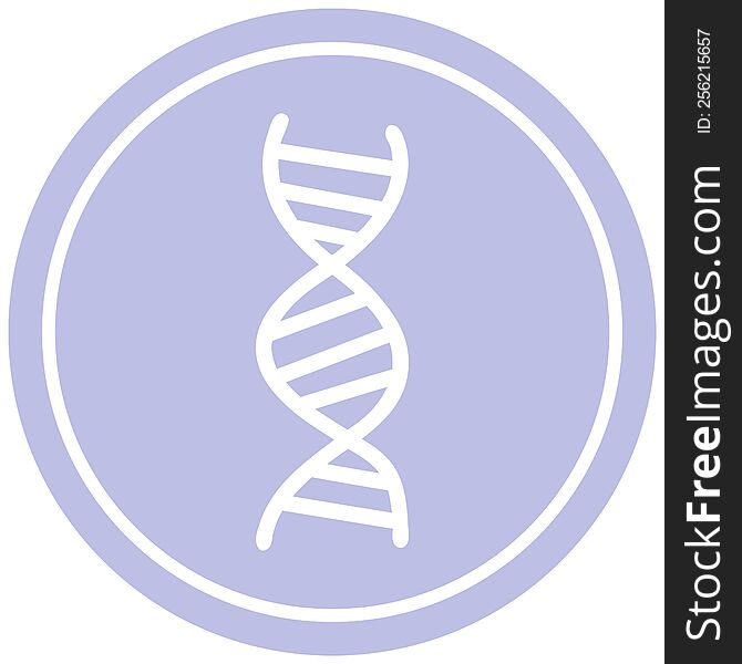 DNA chain circular icon symbol