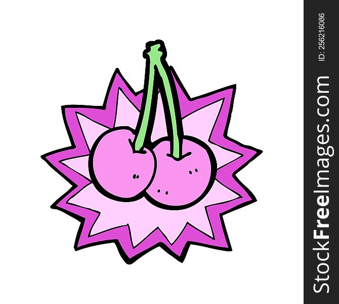Cartoon Cherries Symbol