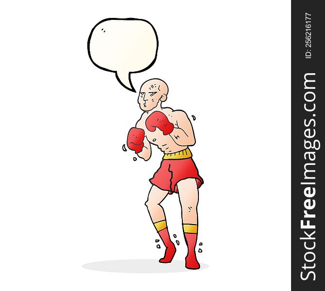 Speech Bubble Cartoon Boxer