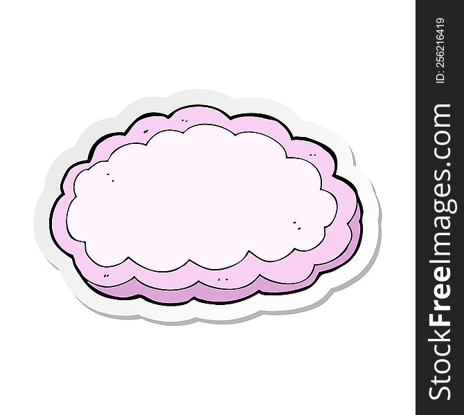 sticker of a cartoon decorative cloud