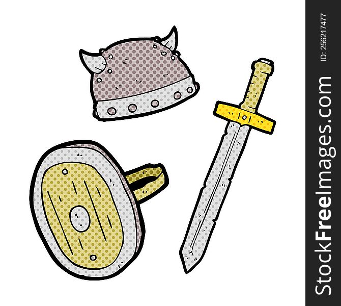 cartoon medieval warrior objects