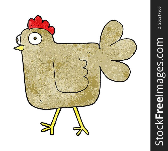 freehand textured cartoon chicken