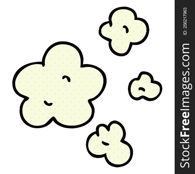 Quirky Comic Book Style Cartoon Clouds