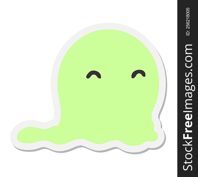spooky ghost floating sticker