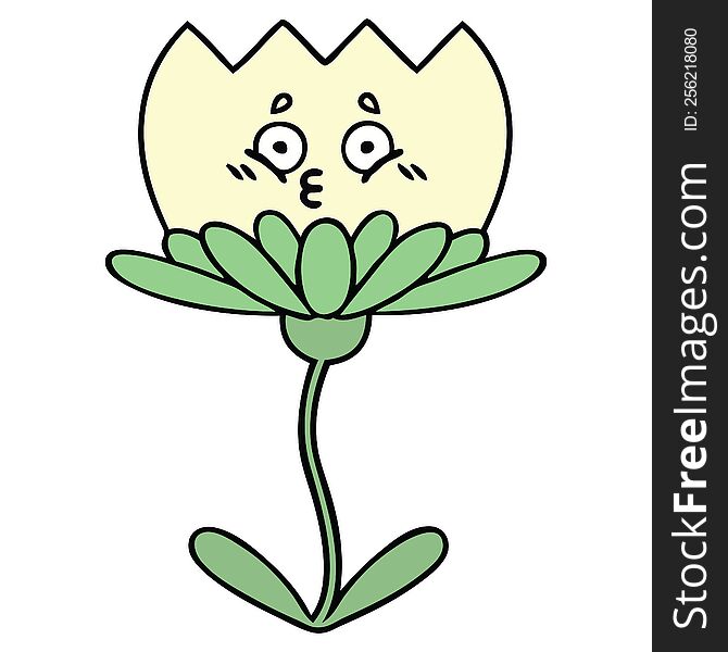 cute cartoon of a flower. cute cartoon of a flower