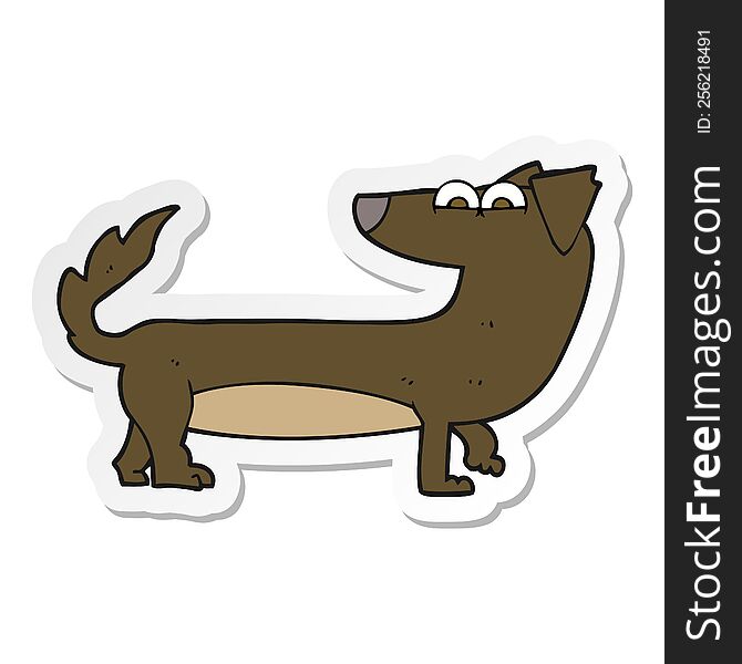 Sticker Of A Cartoon Dog