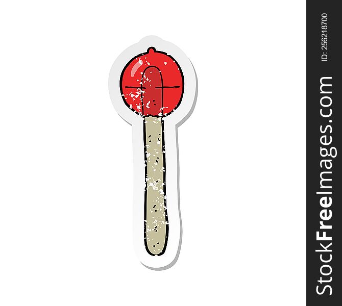 retro distressed sticker of a cartoon lollipop