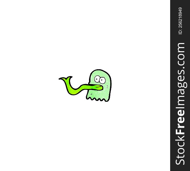 cartoon slimy ghost