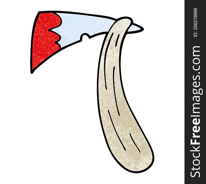 Cartoon Doodle Bloody Axe