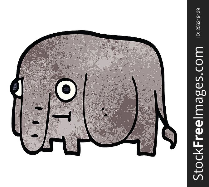 cartoon doodle elephant