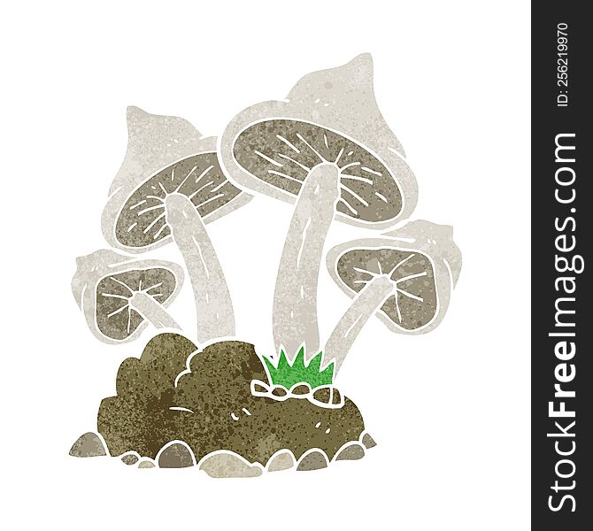 Retro Cartoon Mushrooms