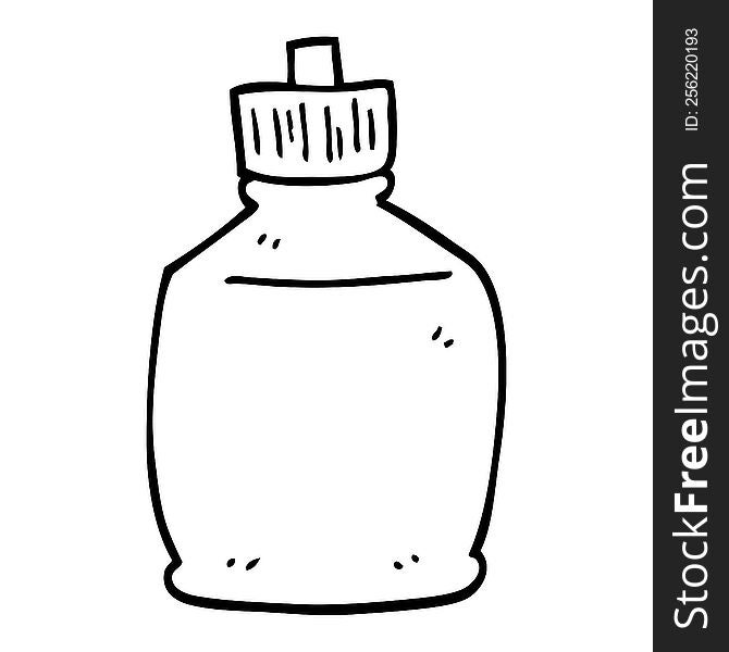 black and white cartoon squirt bottle