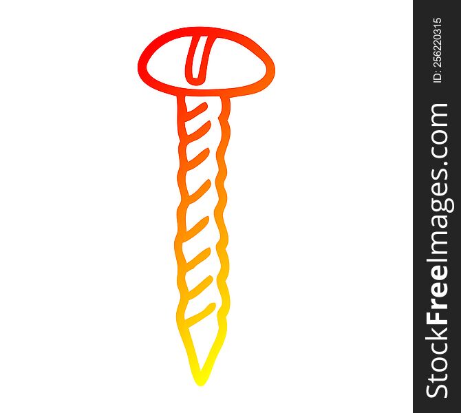 warm gradient line drawing of a brass screw