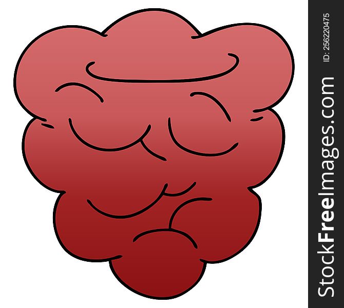 gradient shaded quirky cartoon raspberry. gradient shaded quirky cartoon raspberry
