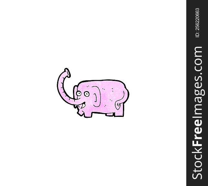 Cartoon Pink Elephant