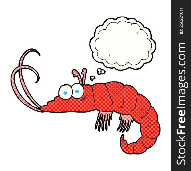 Thought Bubble Cartoon Shrimp