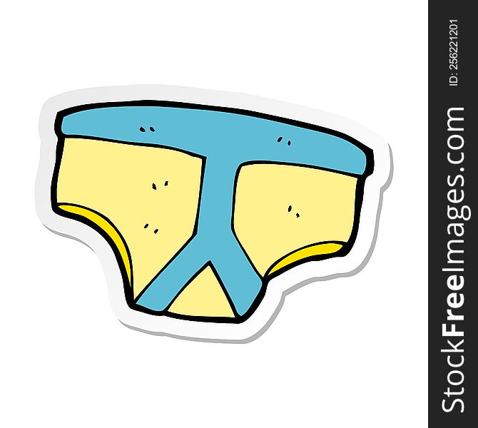 sticker of a cartoon underpants