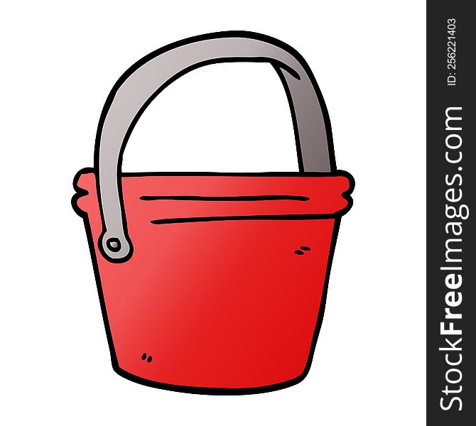 cartoon doodle bucket