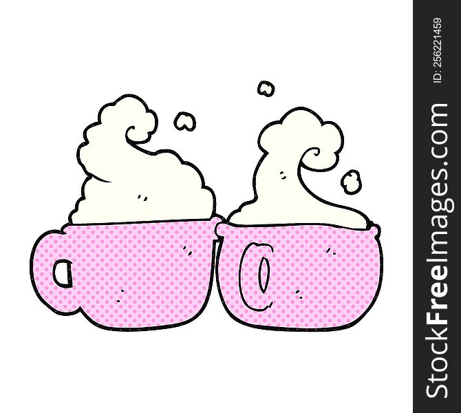 cartoon coffee cups