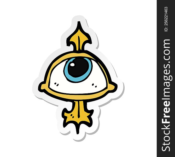 sticker of a cartoon eye symbol
