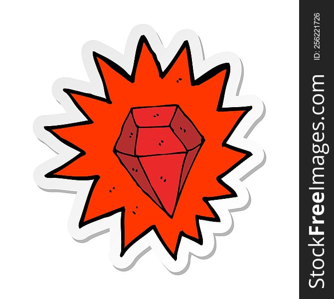 Sticker Of A Cartoon Huge Ruby