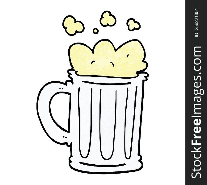 cartoon doodle pint of beer