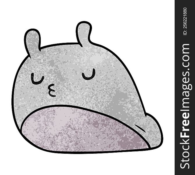 Textured Cartoon Kawaii Fat Cute Slug