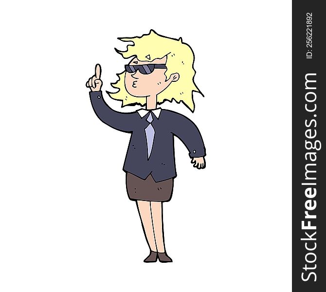 cartoon agent woman