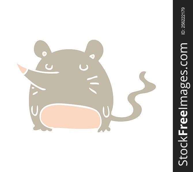 Flat Color Style Cartoon Mouse