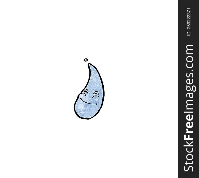 happy water droplet cartoon